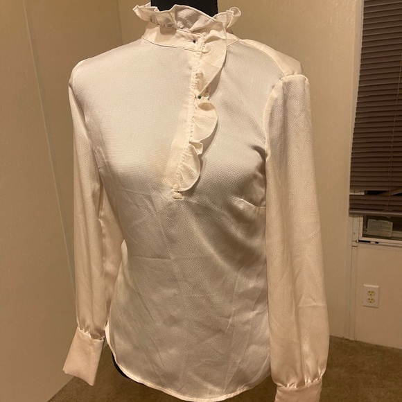 H&M Cream Ruffled Blouse - Picture 4 of 5
